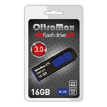 

Флешка 16Gb USB 3.0 OltraMax OM 270, синий (OM-16GB-270-Blue), OM 270