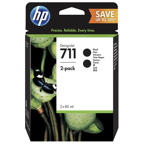 

Картридж струйный HP 711 (P2V31A), черный, оригинальный, объем 80мл, 2шт., для Designjet T120/T520, 711