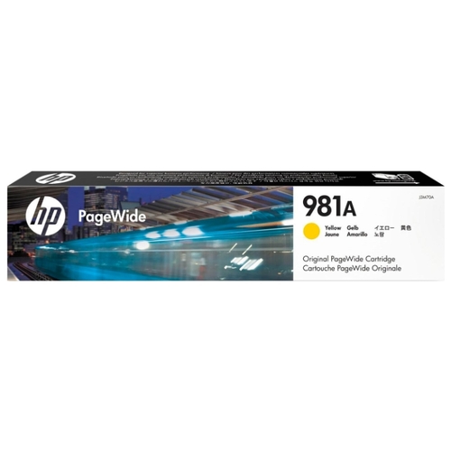

Картридж струйный HP 981A (J3M70A), желтый, оригинальный, ресурс 6000 страниц для HP HP PageWide Enterprise Color 556dn, HP PageWide Enterprise Color 556xh, HP PageWide Enterprise Color Flow MFP 586z, HP PageWide Enterprise Color MFP 586dn, HP PageWide En