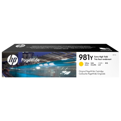 

Картридж струйный HP 981Y (L0R15A), желтый, оригинальный, ресурс 16000 страниц для HP HP Pagewide Enterprise Color 556, HP Pagewide Enterprise Color MFP 586, 981Y