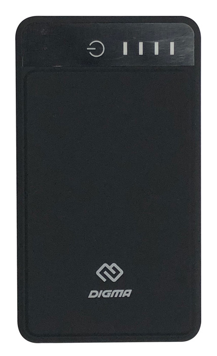 Портативный аккумулятор (Powerbank) Digma DG-10000-3U, 10000mAh, 3xUSB, 3A, черный - фото 1