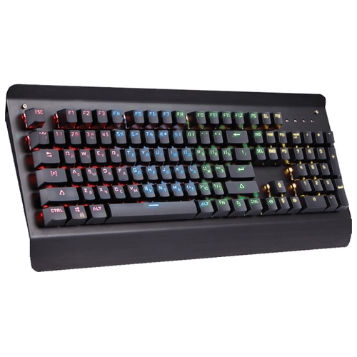 

Клавиатура проводная Qcyber ZADIAK, механическая, Jixian Blue, подсветка, USB, черный (QC-03-007DV01), ZADIAK