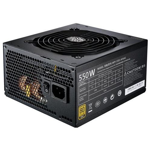 

Блок питания 550Вт ATX CoolerMaster MWE Gold Full Modular 550W, 120 мм, 80 Plus Gold (MPY-5501-AFAAG-EU), MWE Gold Full Modular 550W