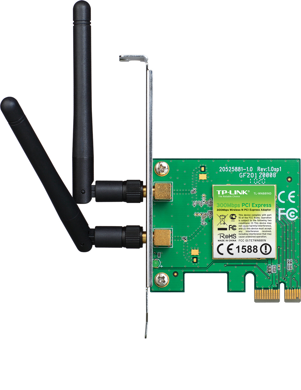 Адаптер Wi-Fi TP-LINK TL-WN881ND, до 300 Мбит/с, PCI-E (TL-WN881ND)