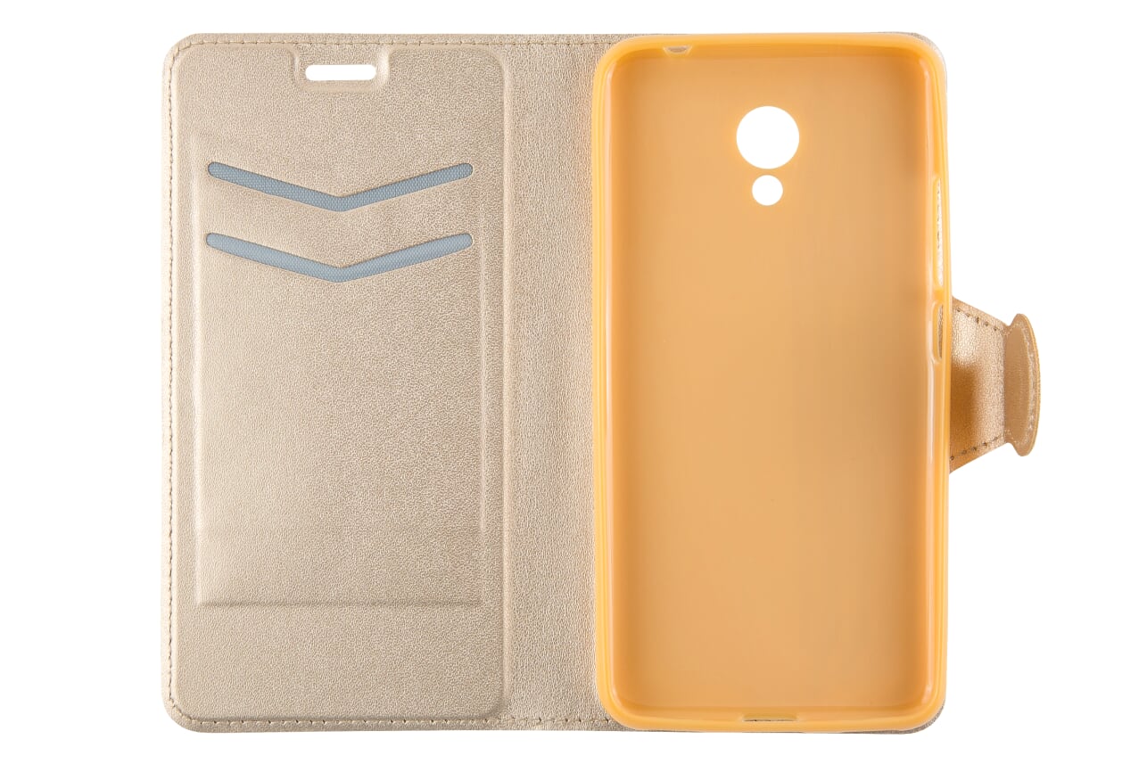 

Чехол-книжка Red Line Book Type для смартфона Meizu M5C (2017), искусственная кожа, золотистый