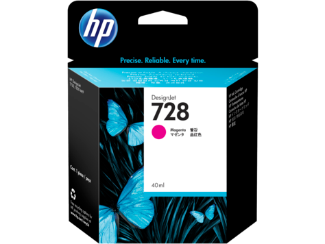

Картридж струйный HP 728 (F9J62A), пурпурный, оригинальный, объем 40мл, для DJ Т730/Т830, 728