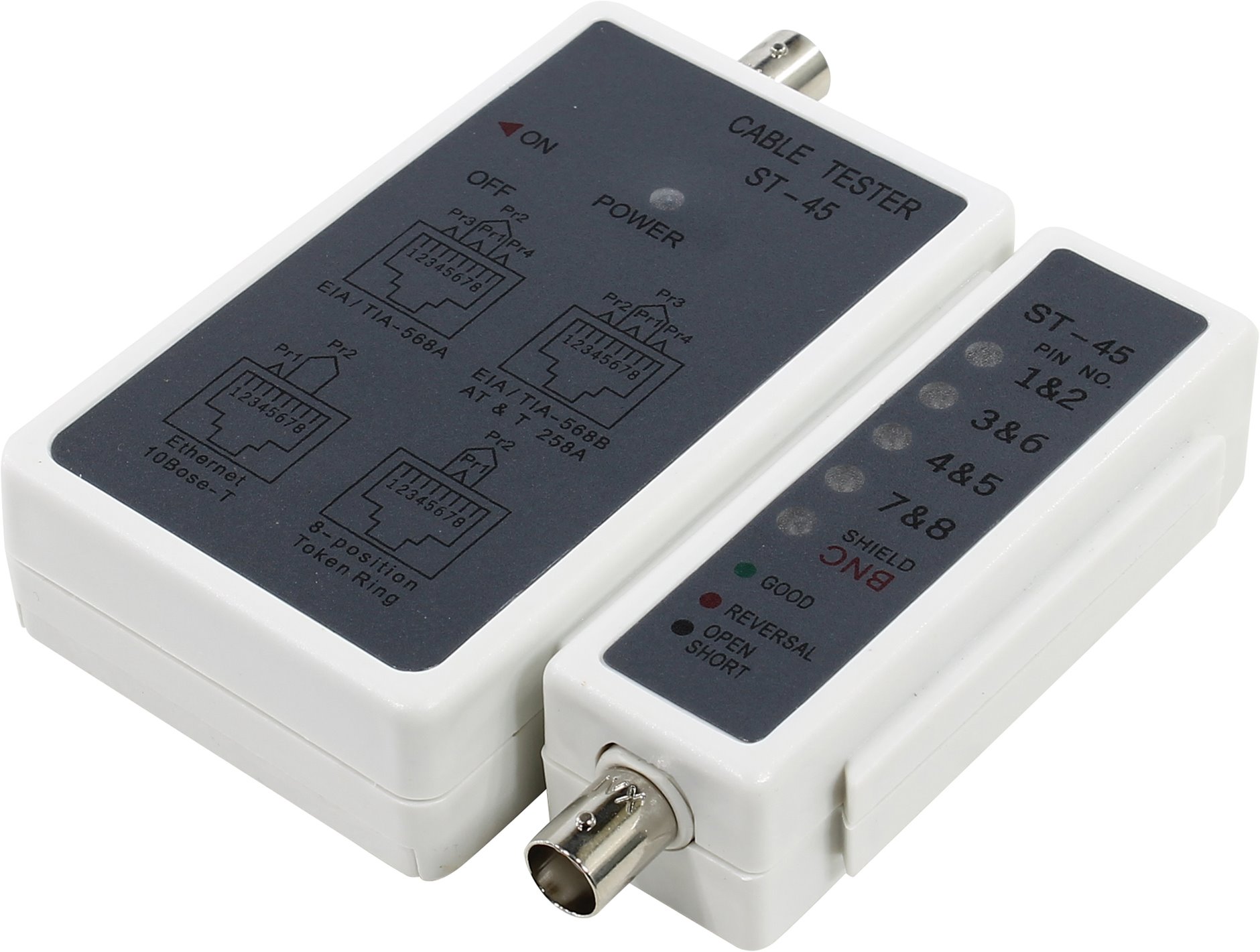 

Тестер кабельный Telecom ST-45, BNC/RJ-45 (HL-001/LY-CT001), ST-45