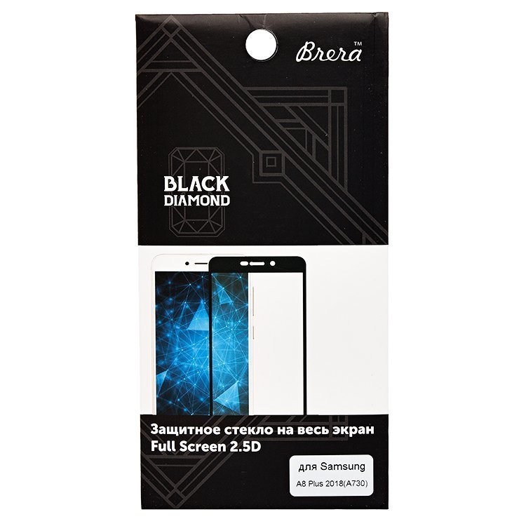 

Защитное стекло Brera для смартфона Samsung SM-A730 Galaxy A8 Plus 2018 2.5D Full Screen, с черной рамкой (84362)