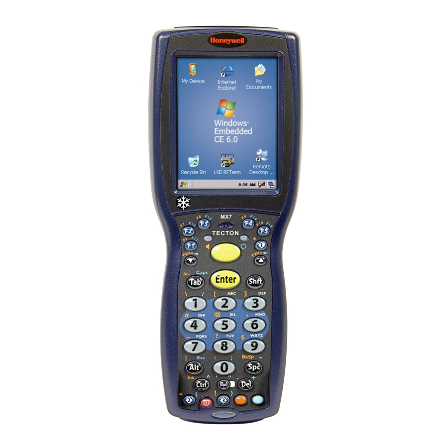 

Терминал сбора данных (ТСД) Honeywell LXE TECTON/MX7 лазер, 1D, 1x806MHz, 256Mb, 256Mb, WCE6, 3.5", 320x240, USB, Wi-Fi IEEE 802.11 a/b/g, bluetooth, 2200mAh (MX7T1D1B1A0ET4D), Черный/синий, LXE TECTON/MX7