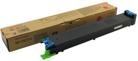 

Картридж лазерный SHARP MX31GTCA, голубой, 15000 страниц, оригинальный для Sharp MX2301/2600/3100/4100/4101/5000/5001