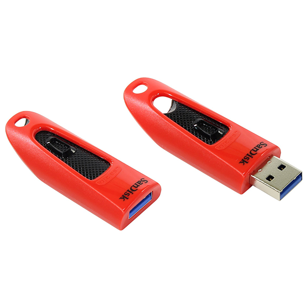 

Флешка 32Gb USB 3.0 Sandisk Ultra, красный (SDCZ48-032G-U46R), Ultra