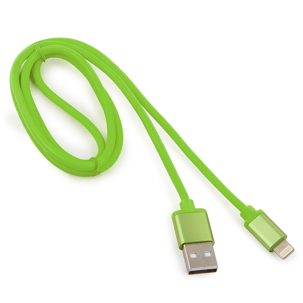 

Кабель USB-Lightning, Cablexpert, 1m, зеленый, блистер (CC-S-APUSB01Gn-1M)