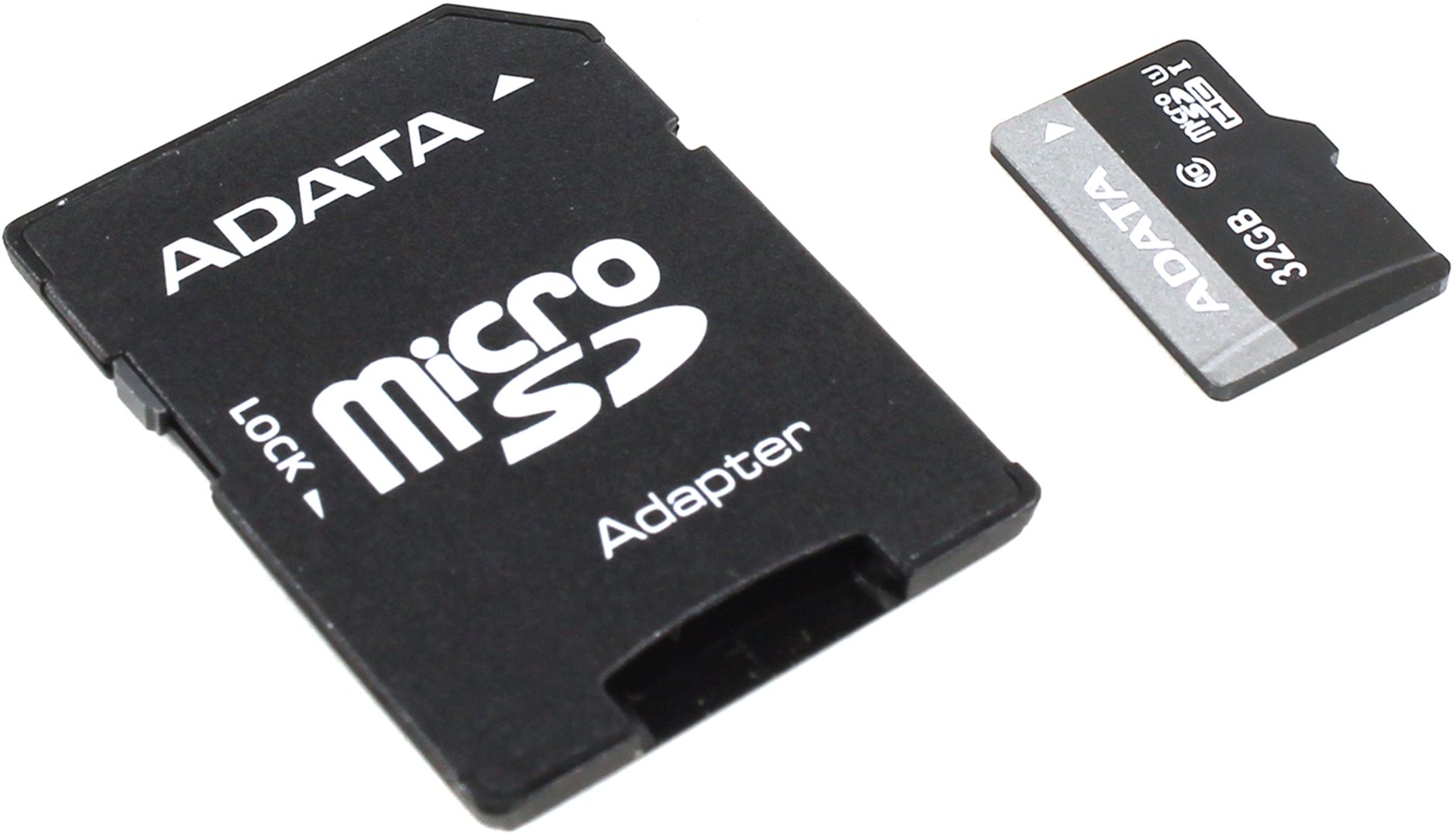 

Карта памяти 32Gb microSDHC ADATA Premier Class 10 UHS-I U1 + адаптер, AUSDH32GUICL10-RA1