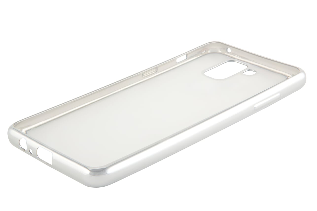 

Чехол-накладка Red Line iBox Blaze для смартфона Samsung Galaxy A8 2018 (A530), силикон, прозрачный/серебристый