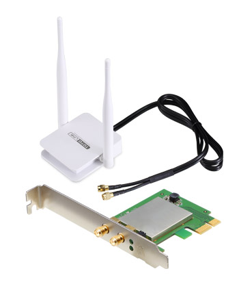 

Адаптер Wi-Fi TOTOLINK A1200PE, 802.11a/b/g/n/ac, 2.4 / 5 ГГц, до 1.17 Гбит/с, PCI-E, внешних антенн: 2x5 дБи, A1200PE