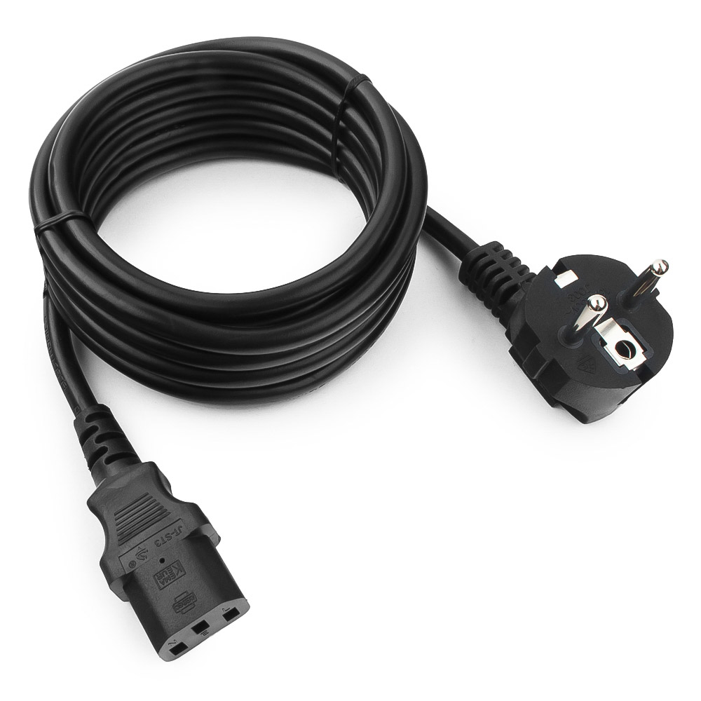 

Кабель Euro-IEC-320-C13, 3 м, черный Cablexpert, 3x1кв.мм, с заземлением, пакет (PC-186-1-3M)