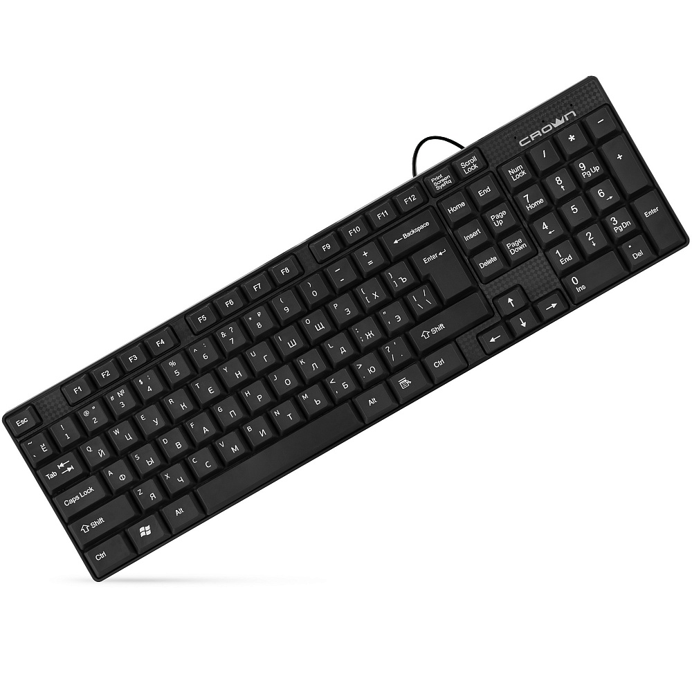 

Клавиатура проводная Crown CMK-479, мембранная, USB, черный, CMK-479