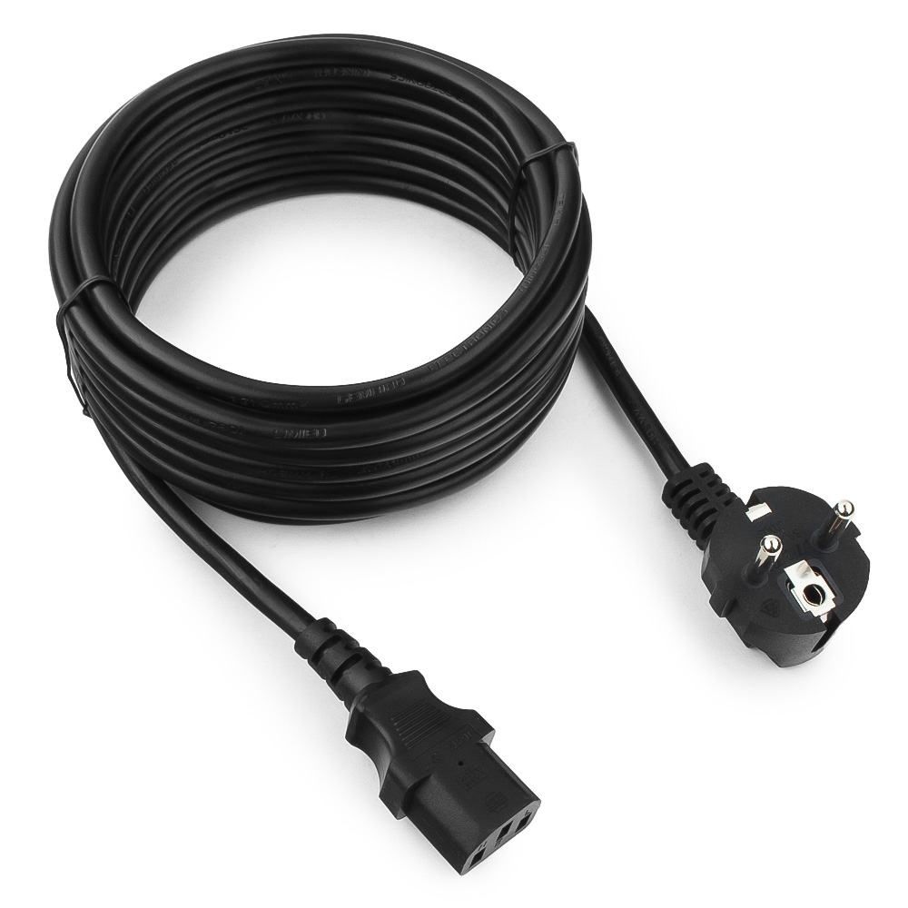 Кабель Cablexpert PC-186-1-5M, Euro-IEC-320-C13, 5 м, черный