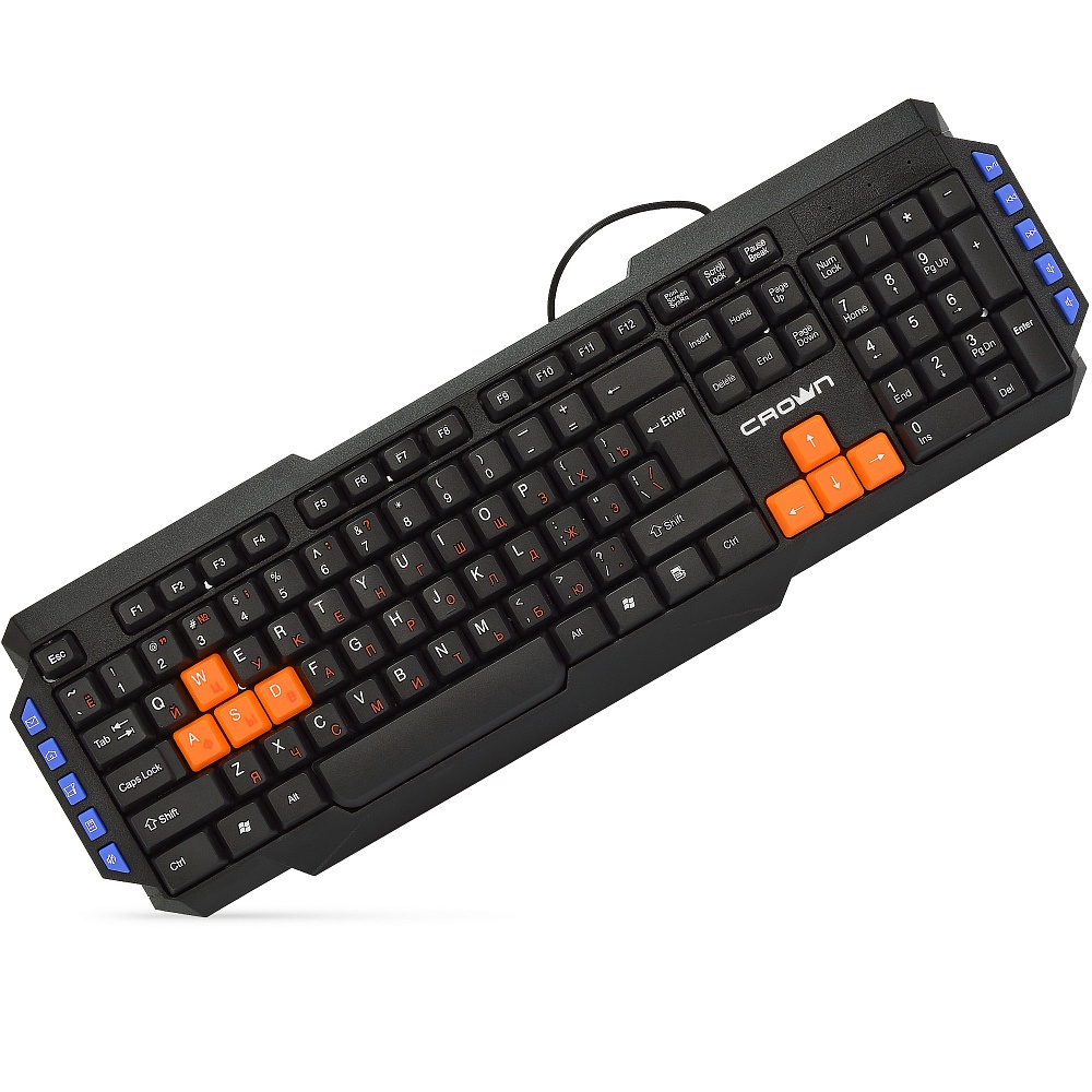 

Клавиатура проводная Crown CMK-483, мембранная, USB, черный, CMK-483