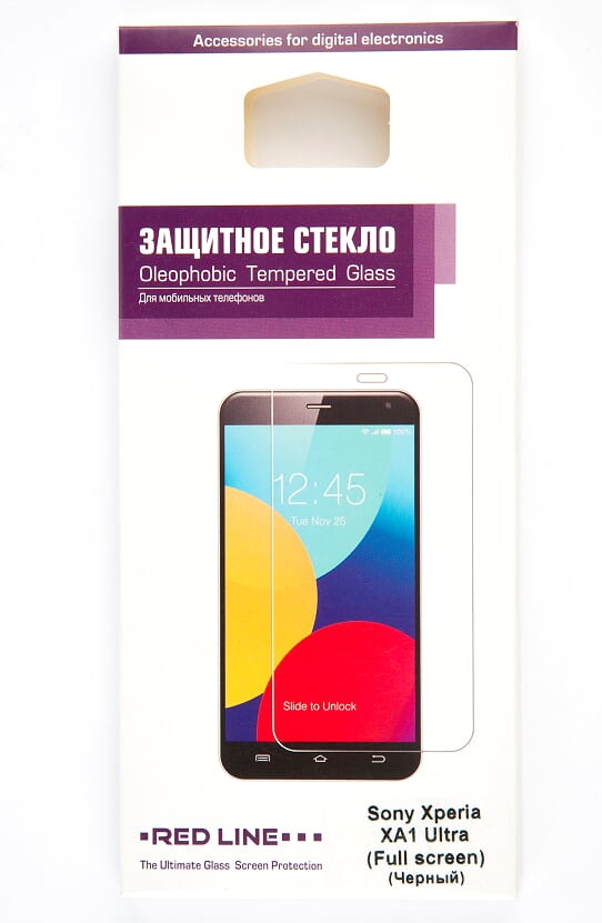 

Защитное стекло Red Line для смартфона Sony Xperia XA1 Ultra Full Screen, с черной рамкой (УТ000010828)