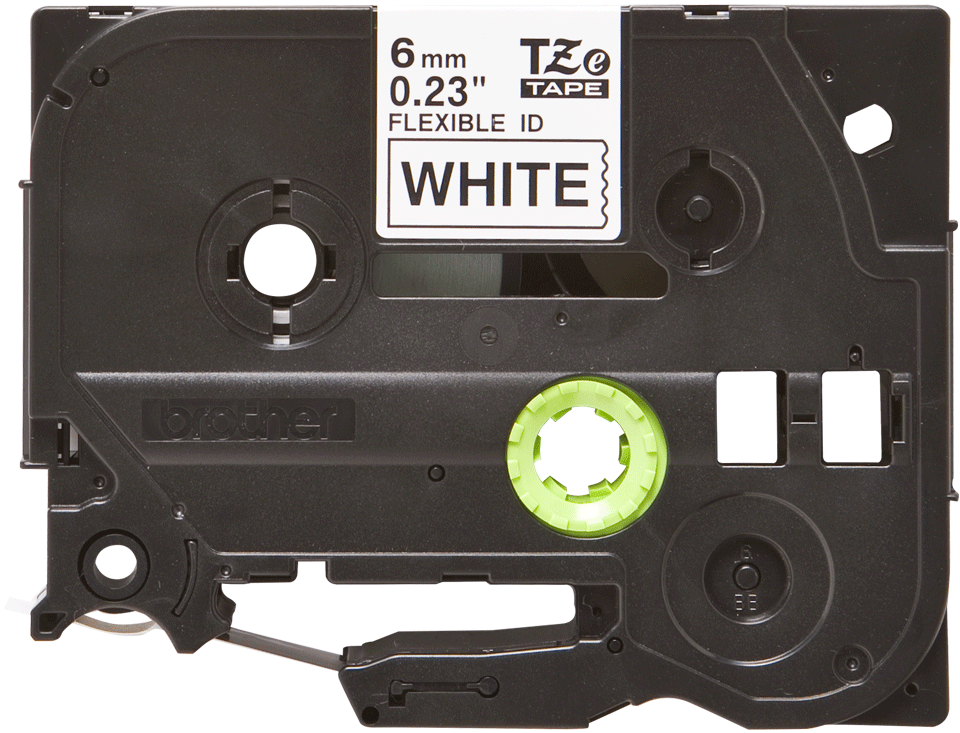 Кассета с наклейками Brother TZE-FX211, 6 мм x 8 м, черный на белом, оригинальная