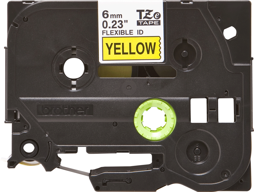 Кассета с наклейками Brother TZEFX611, 6ммx8м, черный на желтом, оригинальная