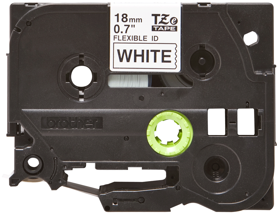 Кассета с наклейками Brother TZE-FX241, 1.8 см x 8 м, черный на белом, оригинальная