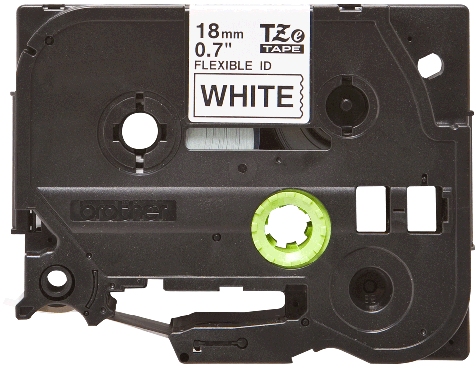 Кассета с наклейками Brother TZE-FX241, 1.8 см x 8 м, черный на белом