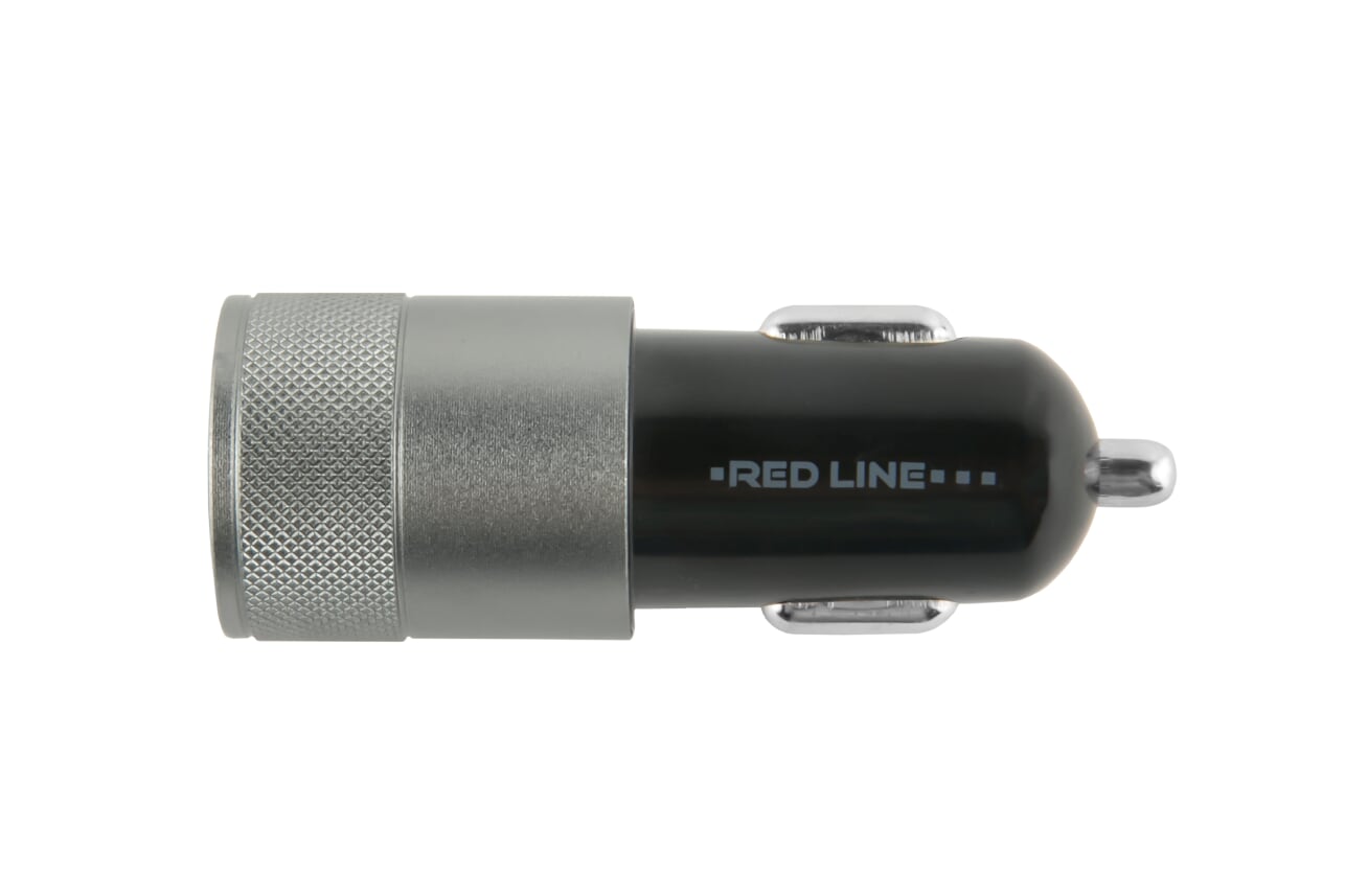 Автомобильное зарядное устройство Red Line C20, 2USB, 2.1A, черный (УТ000010219)