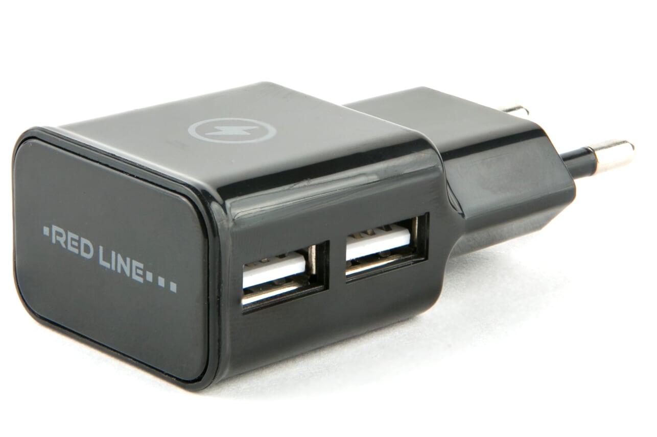 

Сетевое зарядное устройство Red Line NT-2A, 2USB, 2.1A, черный (УТ000009404), NT-2A