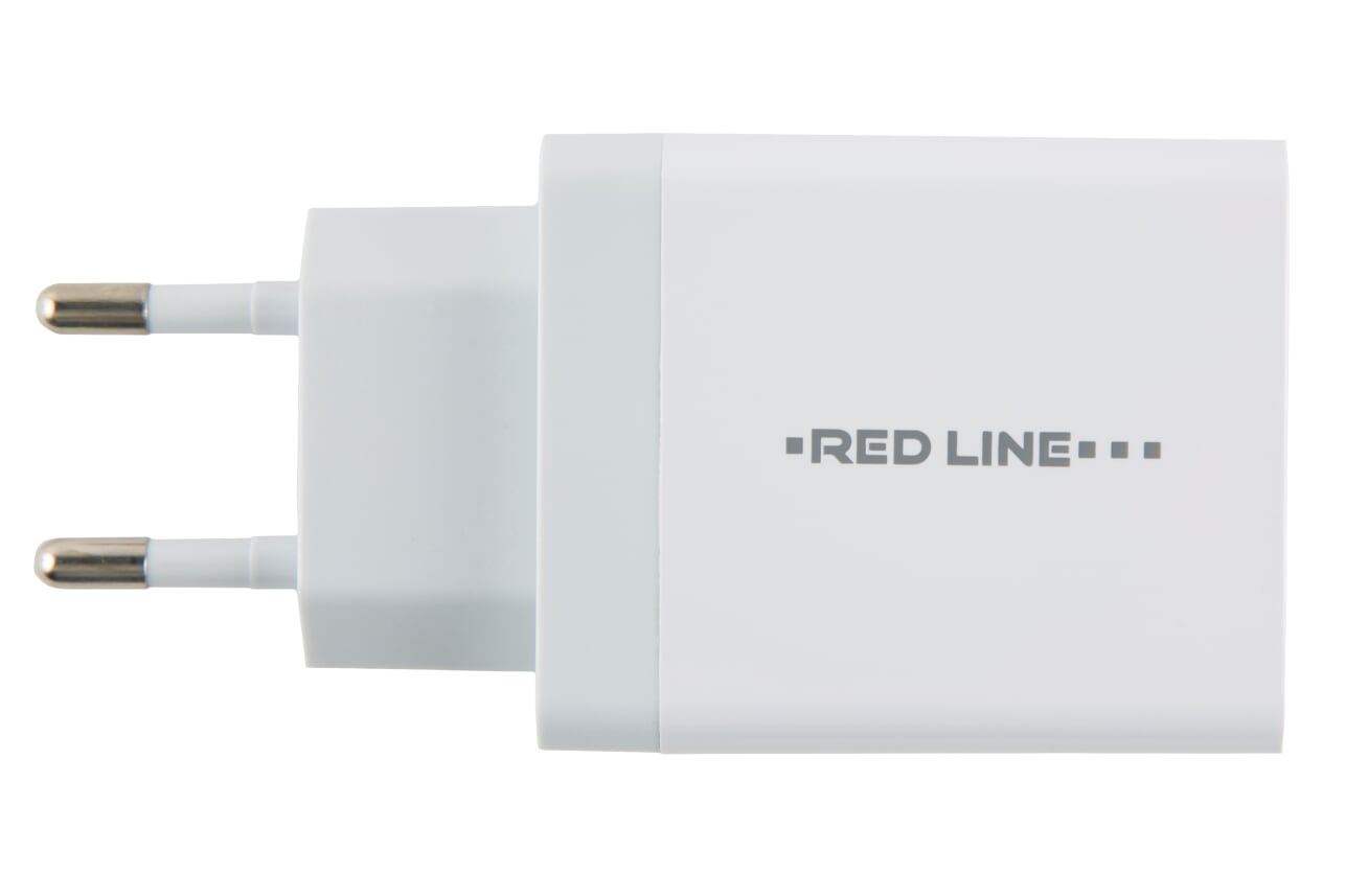 Сетевое зарядное устройство Red Line NQC-3A Tech, 3USB, Quick Charge, 3A, белый (УТ000015723) - фото 1