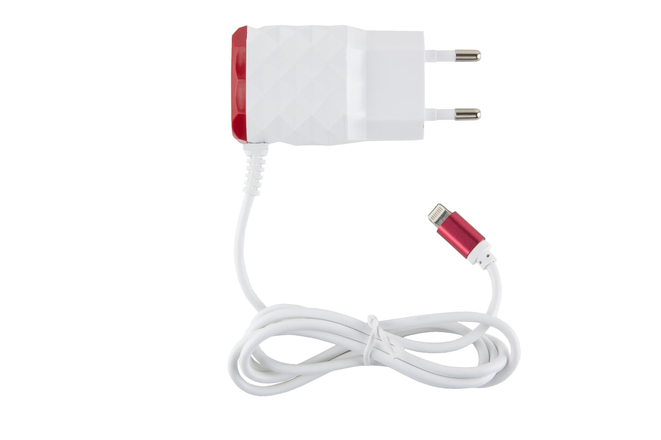

Сетевое зарядное устройство Red Line NC-2.1AC, 2USB, 2.1A, красный (УТ000013620), Lightning 8pin, NC-2.1AC