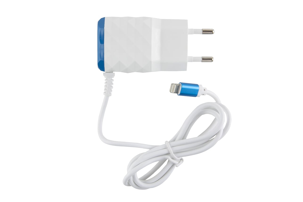 

Сетевое зарядное устройство Red Line NC-2.1AC, 2USB, 2.1A, синий (УТ000013675), Lightning 8pin, NC-2.1AC