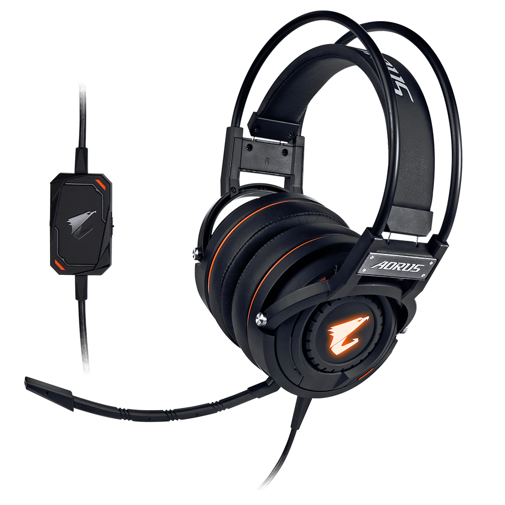 

Гарнитура GIGABYTE AORUS H5, USB/jack 3.5 mm, черный, AORUS H5