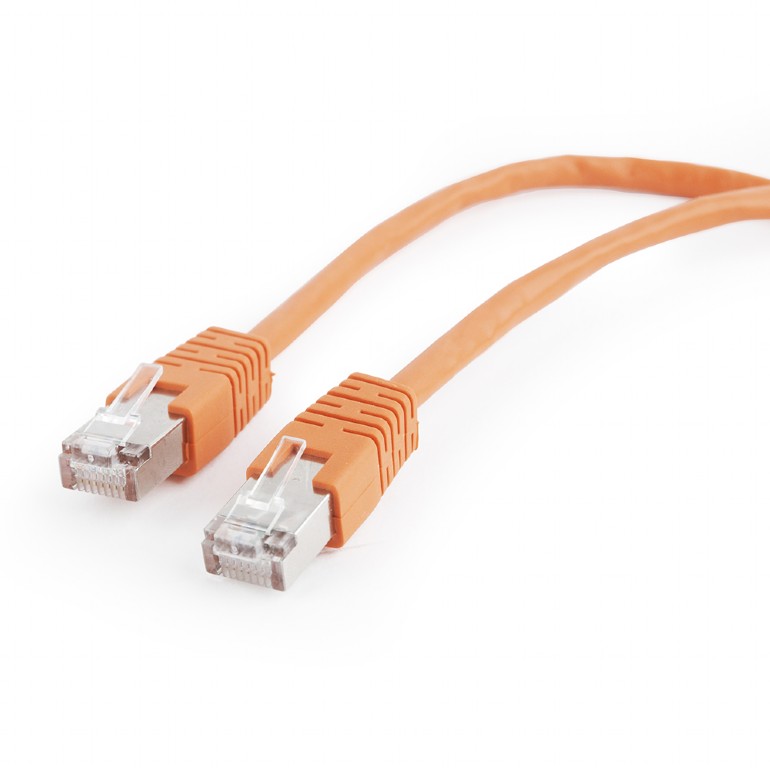 

Патч-корд FTP кат.5e, 2м, RJ45-RJ45, оранжевый, Cablexpert (PP22-2M/O), PP22-2M/O