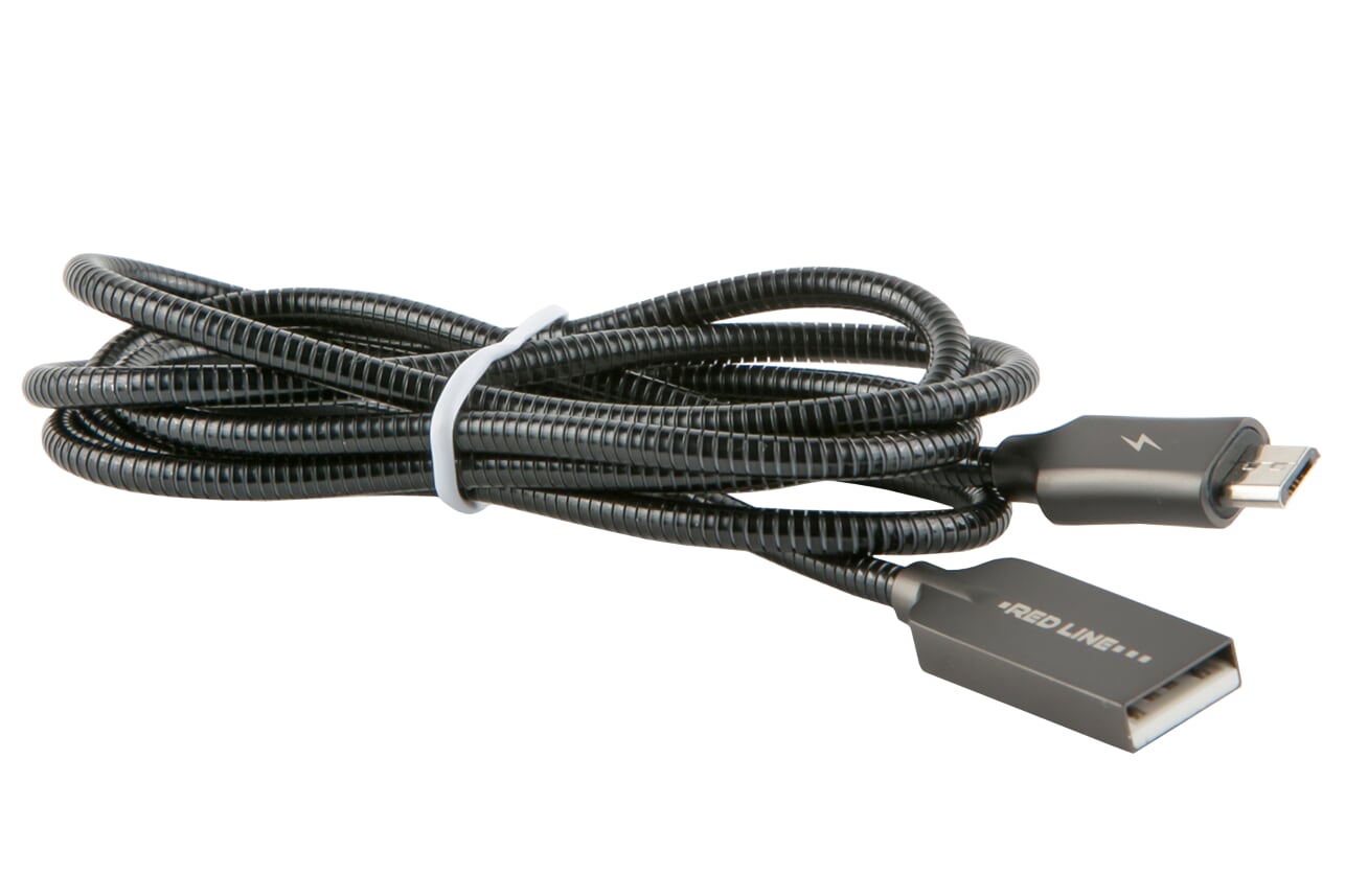 

Кабель USB-Micro USB, 1м, черный Red Line
