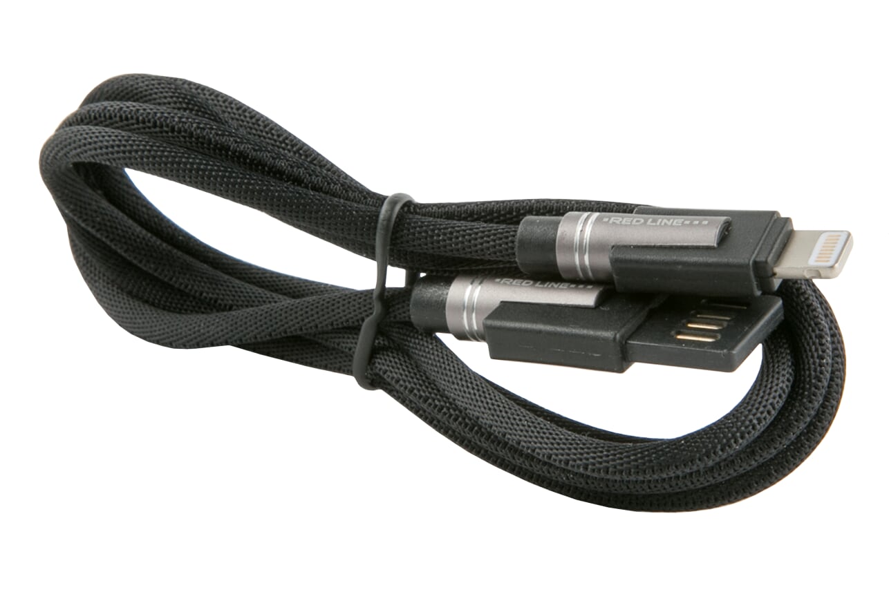 

Кабель USB-Lightning 8-pin, 1м, черный Red Line