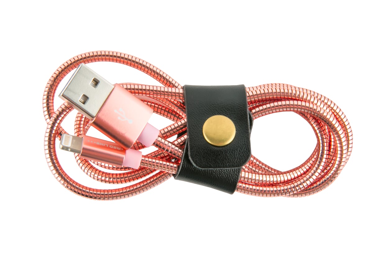 

Кабель USB-Lightning 8-pin, 1м, розовый Red Line