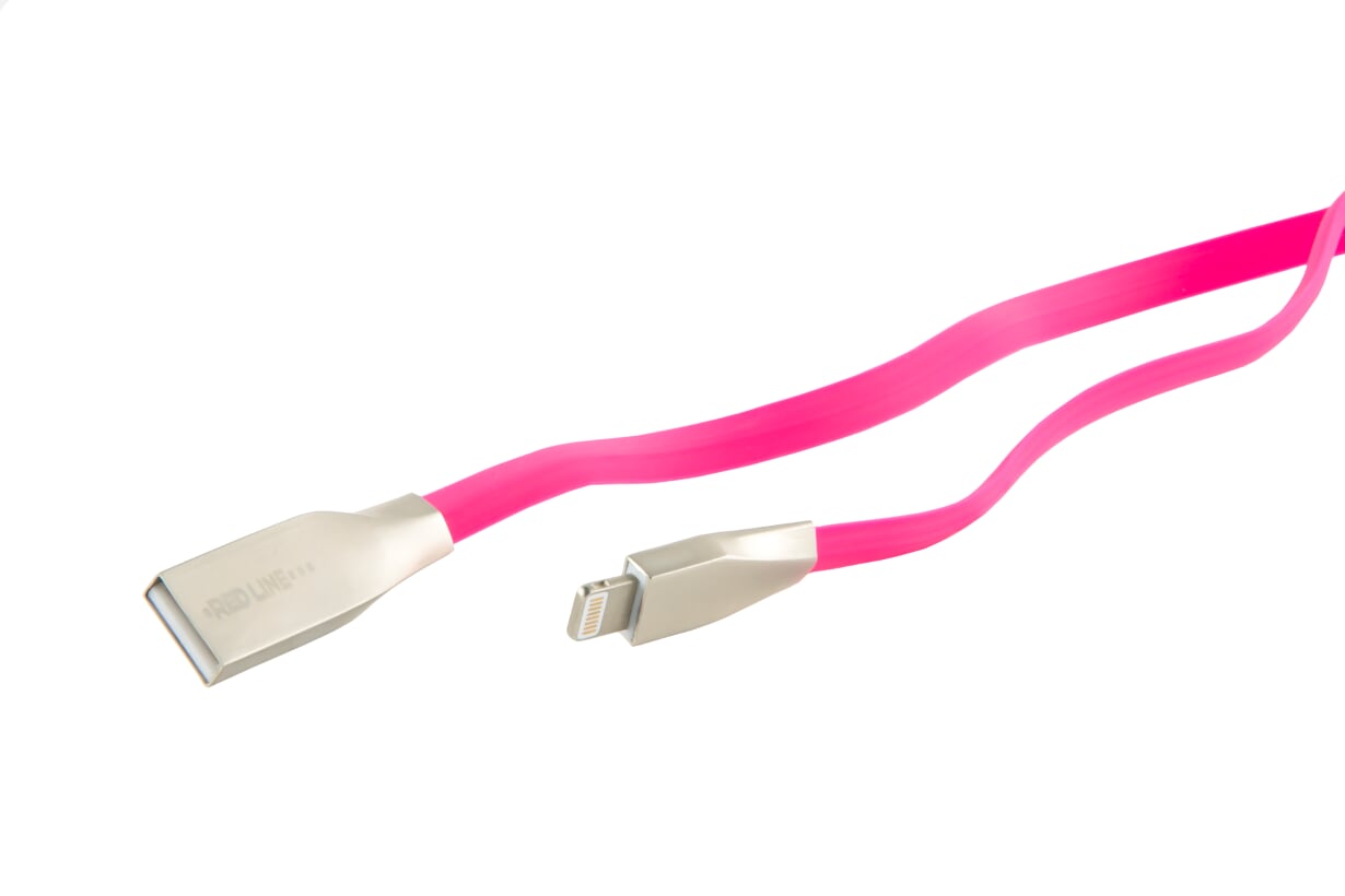 

Кабель USB-Lightning 8-pin, 1м, розовый Red Line