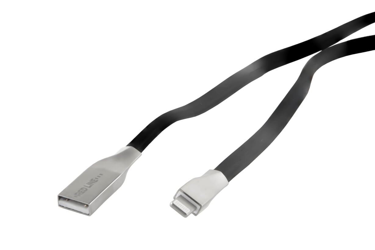 

Кабель USB-Lightning 8-pin, 1м, черный Red Line