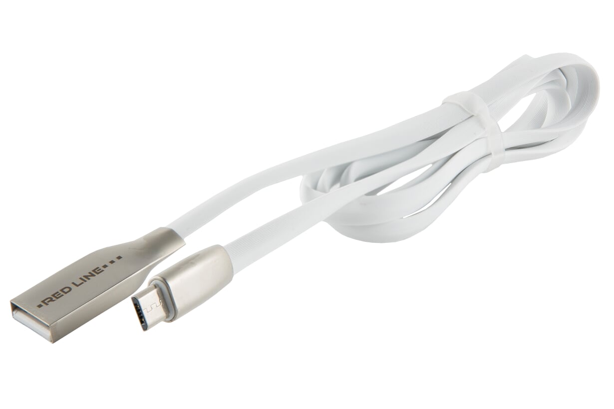 

Кабель USB-Micro USB, 1м, белый Red Line