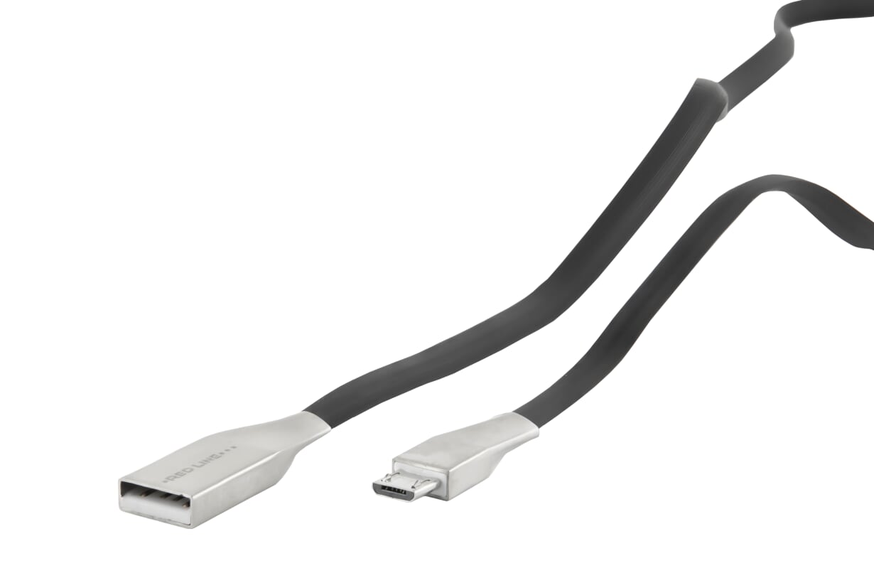 

Кабель USB-Micro USB, 1м, черный Red Line