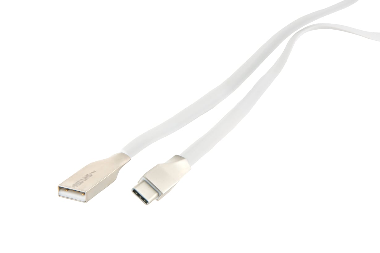 

Кабель USB-USB Type-C, 1м, белый Red Line