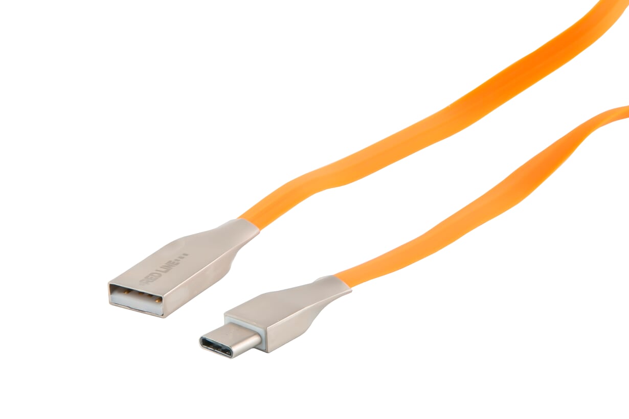 

Кабель USB-USB Type-C, 1м, оранжевый Red Line