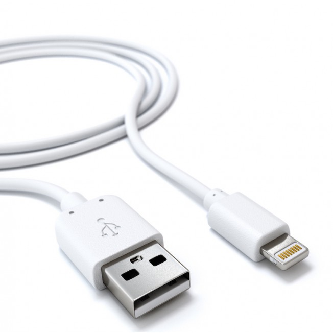 

Кабель USB-Lightning 8-pin, 2м, белый Red Line