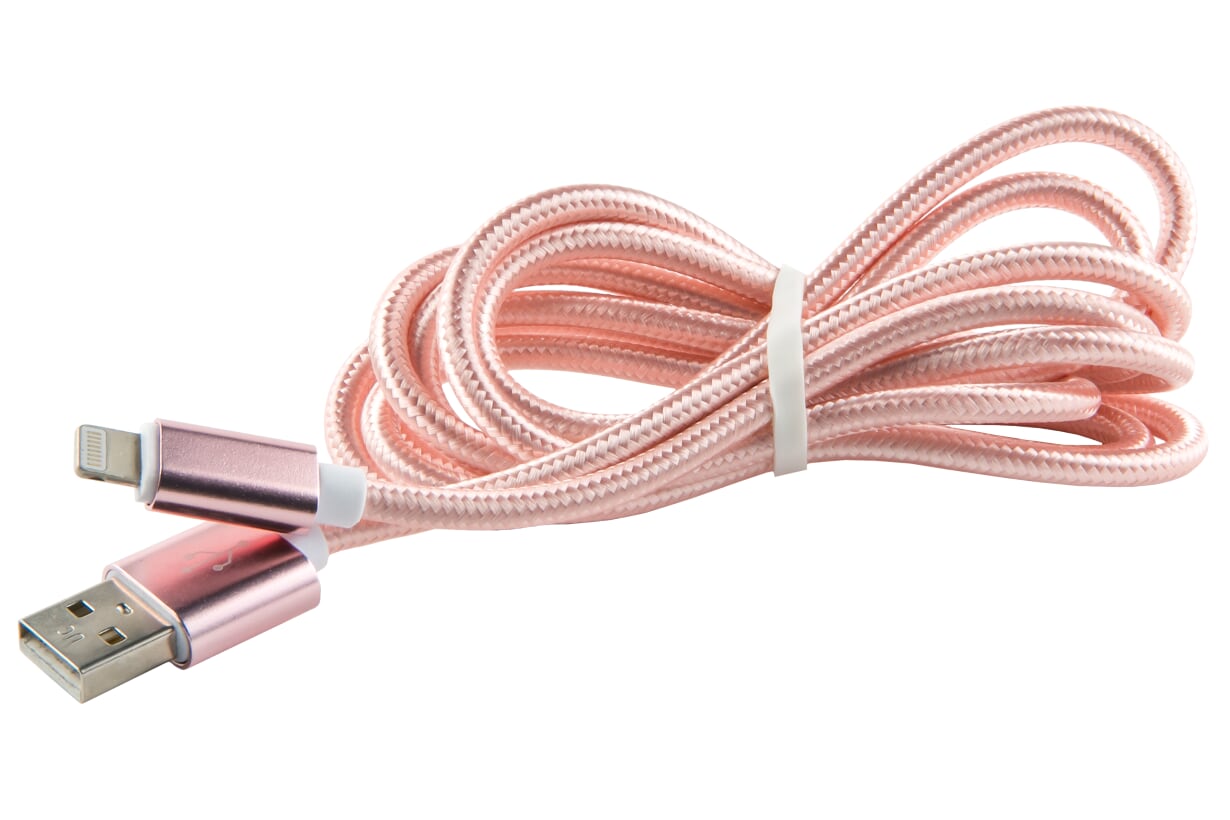 

Кабель USB-Lightning 8-pin, 2м, розовый Red Line