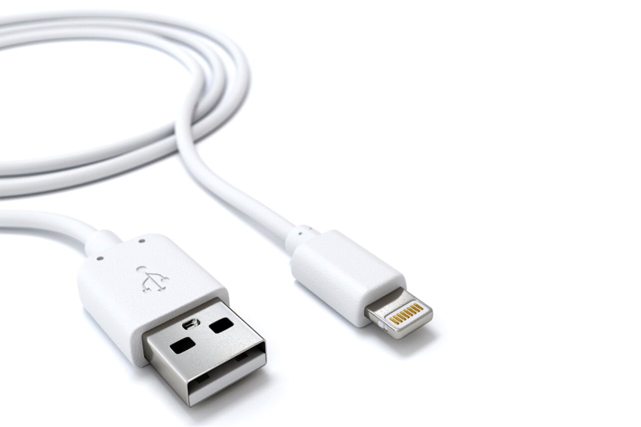 Кабель USB-Lightning 8-pin, 1м, белый Red Line (УТ000006493)