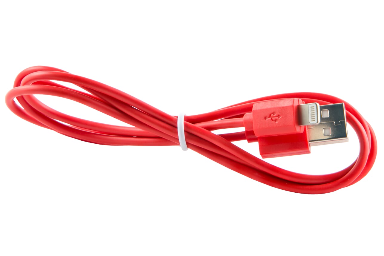 

Кабель USB-Lightning 8-pin, 1м, красный Red Line