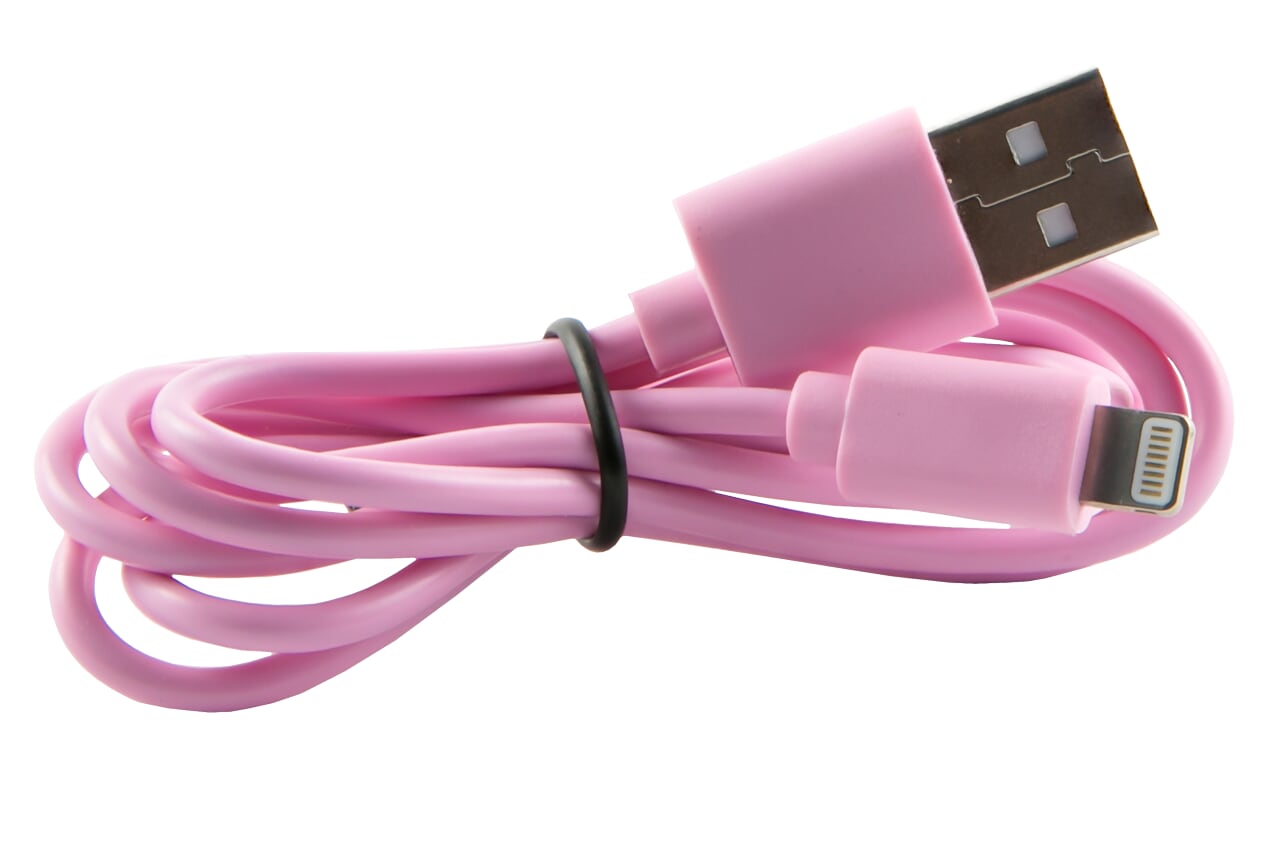 

Кабель USB-Lightning 8-pin, 1м, розовый Red Line