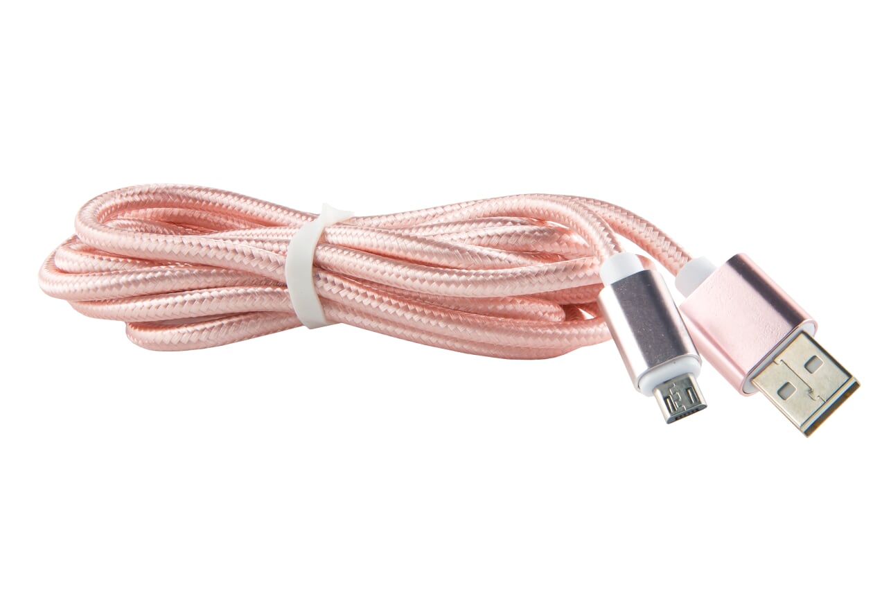 

Кабель USB-Micro USB, 2м, розовый Red Line